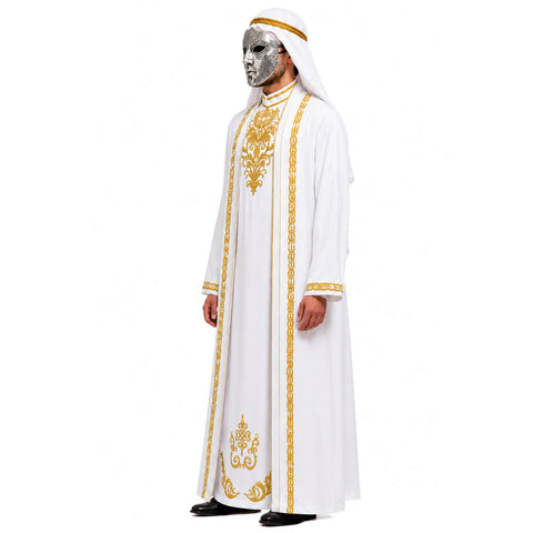 King Baldwin IV Costume with Mask Arabian King Halloween Cosplay Suit