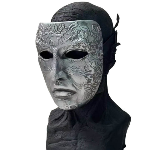 King Baldwin IV Mask – Medieval Silver Venetian Style Face Mask for Halloween Costume