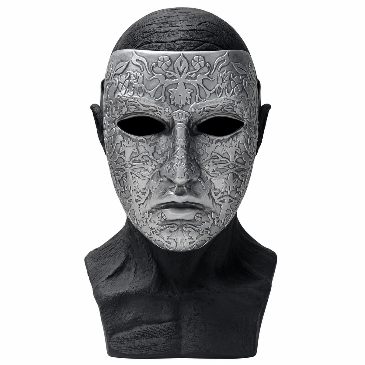 King Baldwin IV Mask – Medieval Silver Venetian Style Face Mask for Halloween Costume