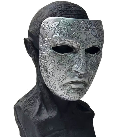 King Baldwin IV Mask – Medieval Silver Venetian Style Face Mask for Halloween Costume