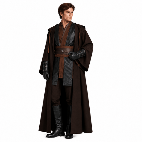 Anakin Skywalker Costume Jedi Robe Tunic Halloween Cosplay Suit Adult