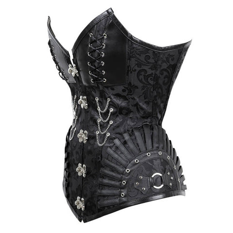 Ladies Corset Steampunk Corset Leather Faux Body Sculpting Top