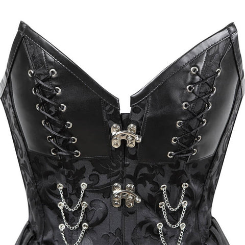 Ladies Corset Steampunk Corset Leather Faux Body Sculpting Top