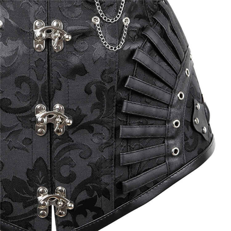 Ladies Corset Steampunk Corset Leather Faux Body Sculpting Top
