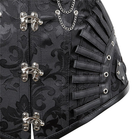 Ladies Corset Steampunk Corset Leather Faux Body Sculpting Top