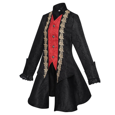 Womens Medieval Victorian Embroidery Jacket Punk & Gothic Medieval Renaissance Coat