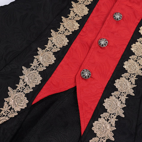Womens Medieval Victorian Embroidery Jacket Punk & Gothic Medieval Renaissance Coat