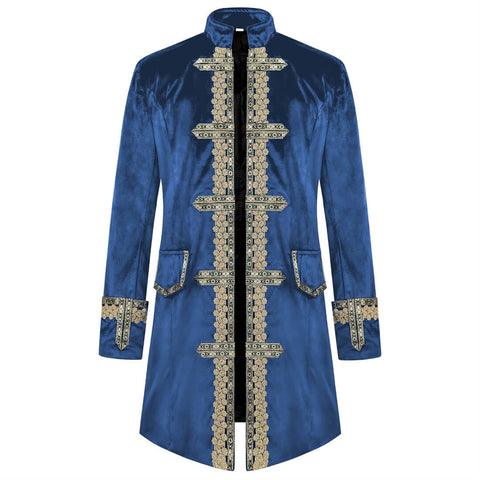 Men Steampunk Vintage Tailcoat Gothic Victorian Frock Coat Jacket