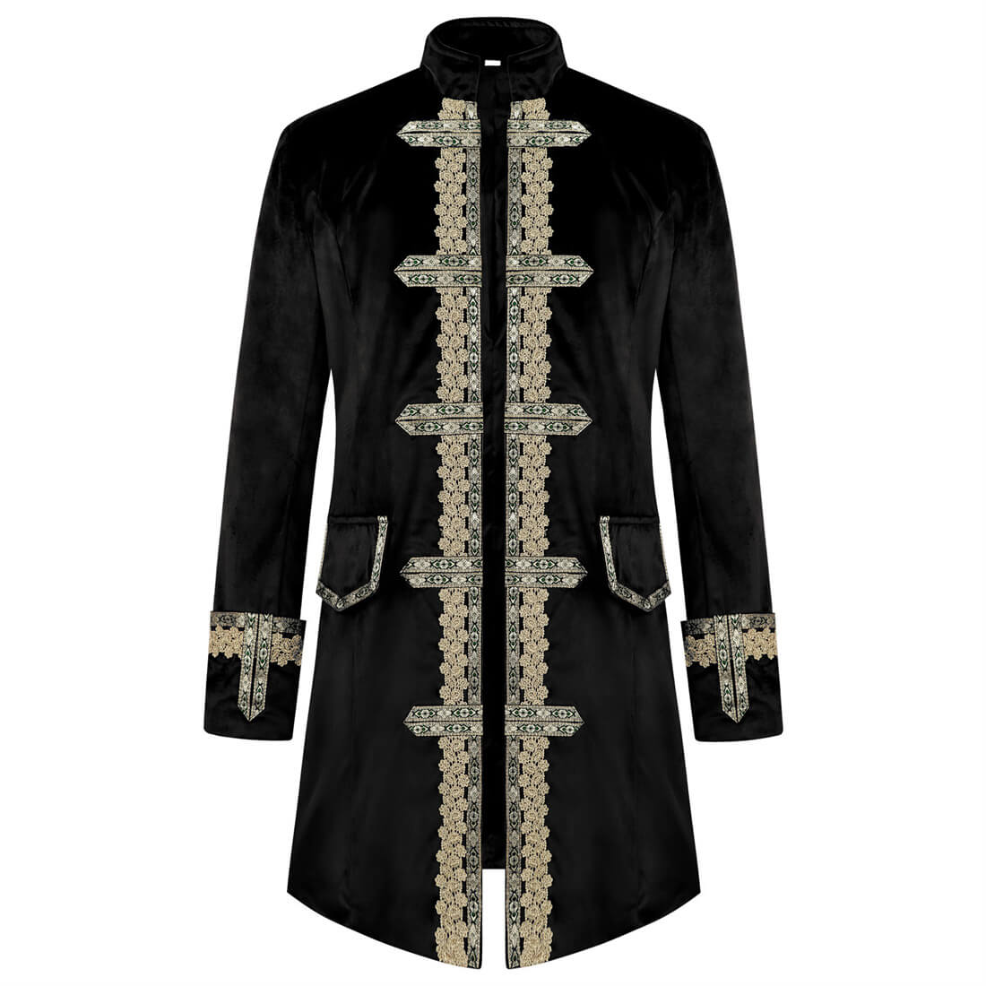 Men Steampunk Vintage Tailcoat Gothic Victorian Frock Coat Jacket