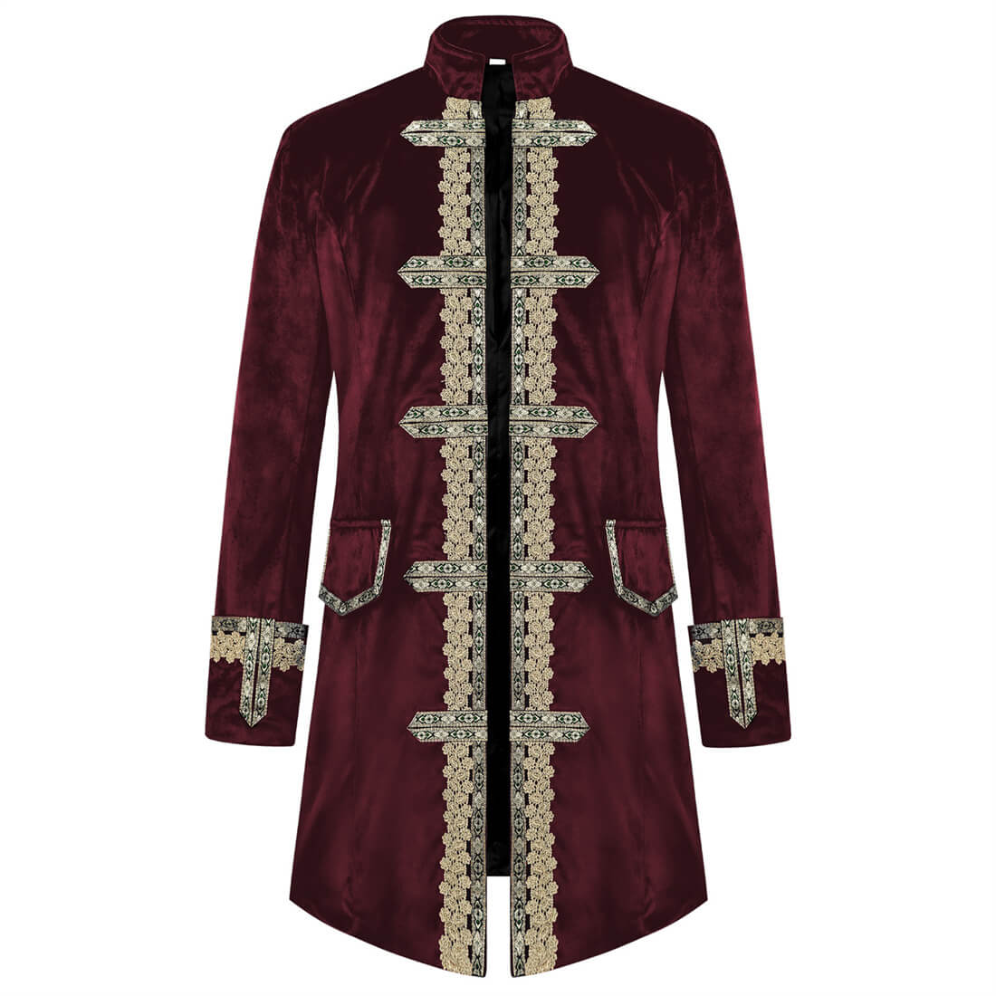 Men Steampunk Vintage Tailcoat Gothic Victorian Frock Coat Jacket