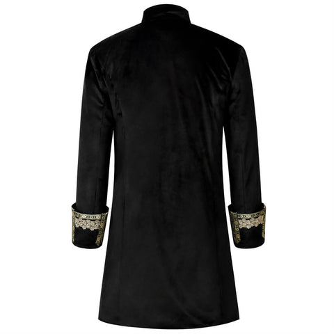 Men Steampunk Vintage Tailcoat Gothic Victorian Frock Coat Jacket