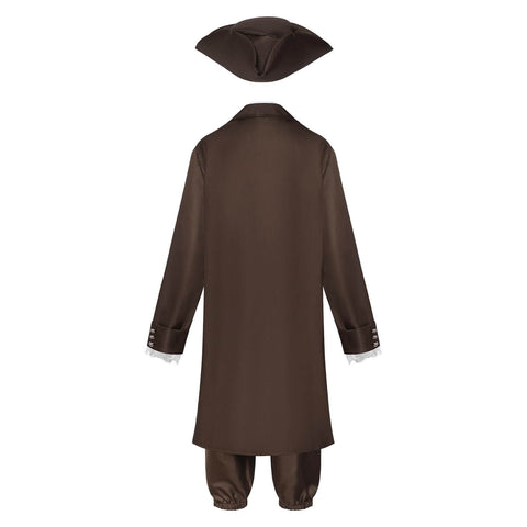 Minuteman Costume 7Pcs Founding Father Costume Set George Washington Outfit Halloween Cosplay Suit