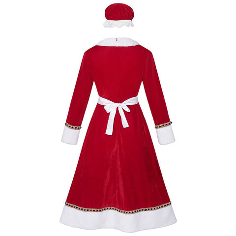 Mrs. Claus Costume Miss Santa Clause Dress Women Christmas Costume Suit