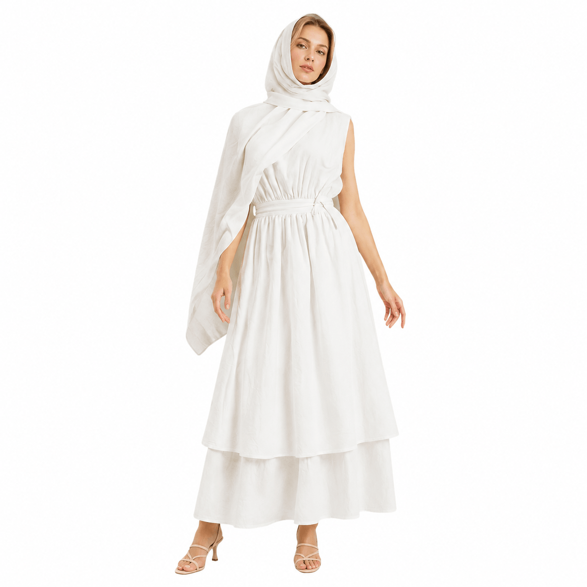 2026 Odyssey Athena Costume White Goddess Greek Outfit Halloween Party Suit