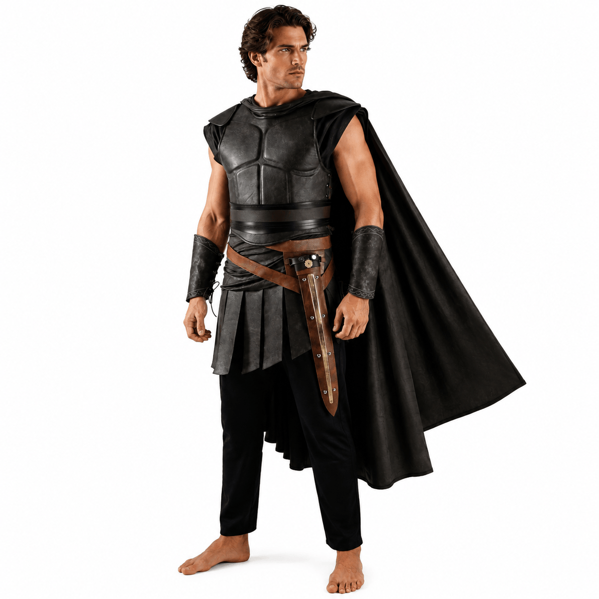 Odyssey Warrior Costume Greek Gladiator Armor Cosplay Outfit Halloween Suit Top Level