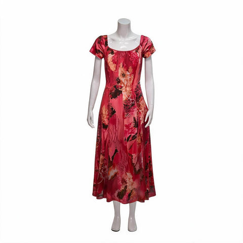 Patricia Widows Bay Costume Red Floral Dress Halloween Cosplay Outfit