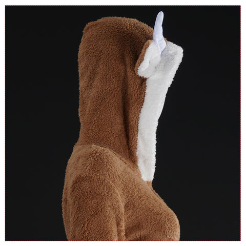 Cute Reindeer Animal Dress Khaki Elk Loose Pajamas Christmas Costume Women Tusary