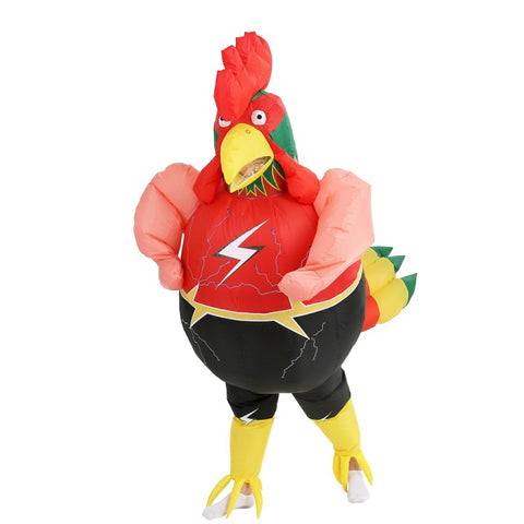 Rooster Inflatable Costume Unisex Fighting Rooster Full Body Chicken Halloween Party Suit