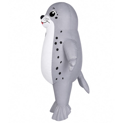 Inflatable Seal Costume Adult Funny Blow Up Seal Beach Party Halloween Suit
