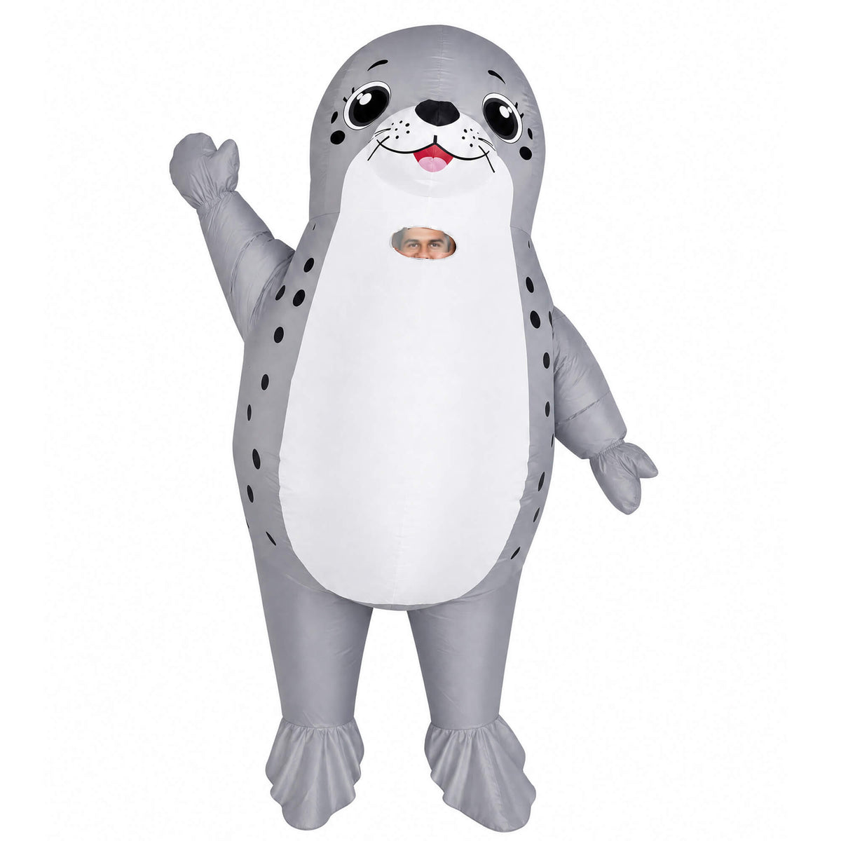 Inflatable Seal Costume Adult Funny Blow Up Seal Beach Party Halloween Suit