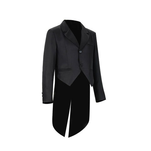 Purple Villain Mayor Costume Jacket Mustache Tailcoat for Men with Beard