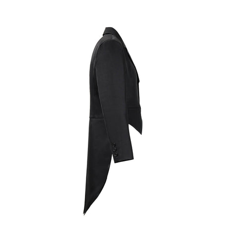 Purple Villain Mayor Costume Jacket Mustache Tailcoat for Men with Beard