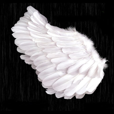 White Angel Costume 4Pcs White Angel Gown Angel Wings Halo Magic Wand Cosplay Full Set