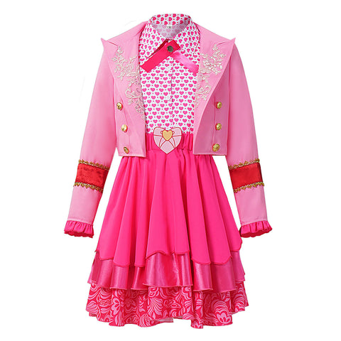 Descendants Wicked Wonderland Cosplay Costume Princess Pink Halloween Outfit