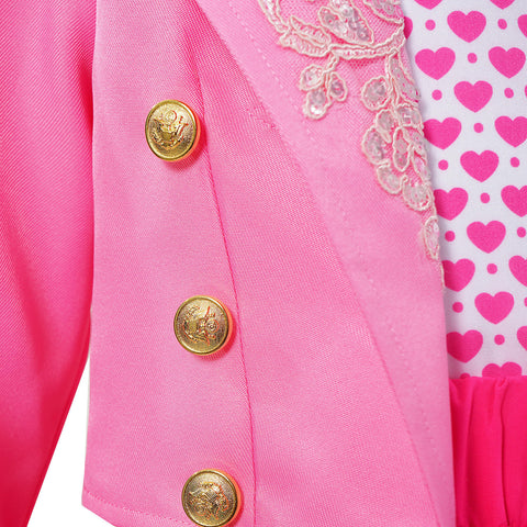 Descendants Wicked Wonderland Cosplay Costume Princess Pink Halloween Outfit