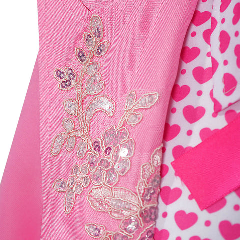 Descendants Wicked Wonderland Cosplay Costume Princess Pink Halloween Outfit