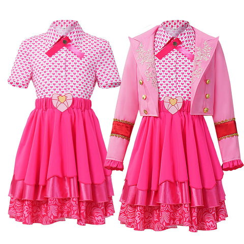Descendants Wicked Wonderland Cosplay Costume Princess Pink Halloween Outfit