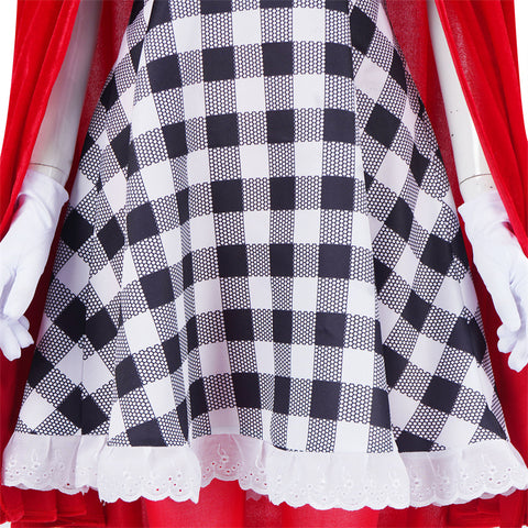 Tusary Adult Cindy Lou Who Costume 7Pcs Christmas Holiday Cosplay Suit