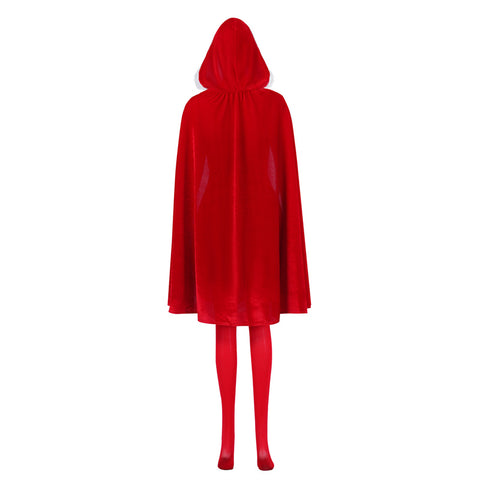 Tusary Adult Cindy Lou Who Costume 7Pcs Christmas Holiday Cosplay Suit