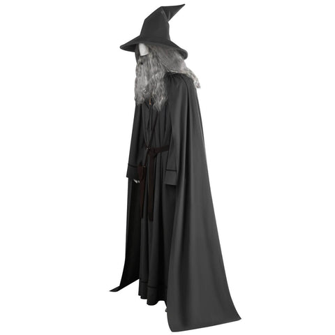 Adult Grey Gandalf Costume Halloween Cosplay Outfit with Wig
