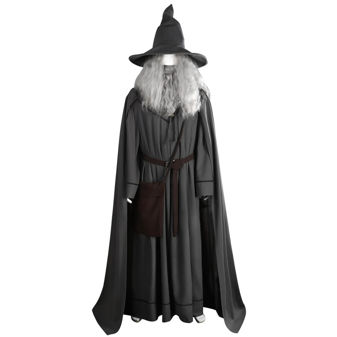 Adult Grey Gandalf Costume Halloween Cosplay Outfit with Wig