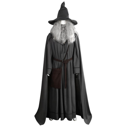 Adult Grey Gandalf Costume Halloween Cosplay Outfit with Wig