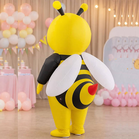 Inflatable Bee Costume Adult Funny Bumble Bees Blow Up Halloween Party Carnival Insect Cosplay Suit