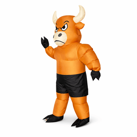 Inflatable Bull Costume Adult Funny Muscle Blow Up Halloween Party Suit Unisex