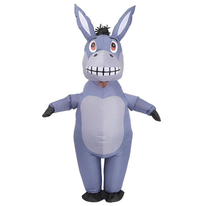 Inflatable Donkey Costume Blow Up Donkey Party Suit Funny Halloween Costume Outfit