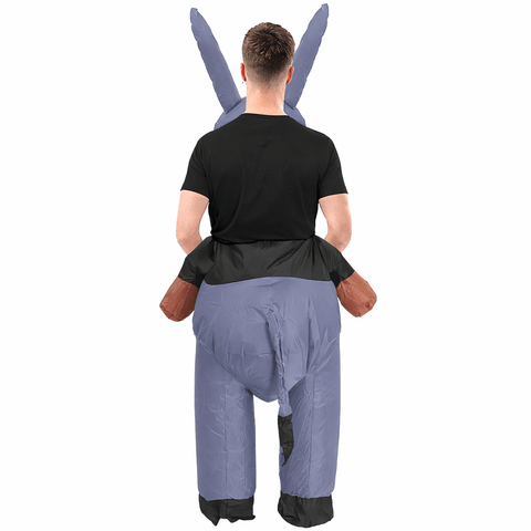 Inflatable Donkey Costume Riding on Donkey Suit Funny Blow Up Halloween Costume Adult