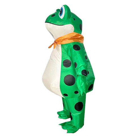 Inflatable Frog Costume Funny Frog Blow Up Halloween Cosplay Suit Adult