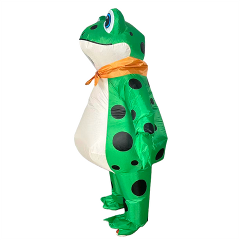 Inflatable Frog Costume Funny Frog Blow Up Halloween Cosplay Suit Adult