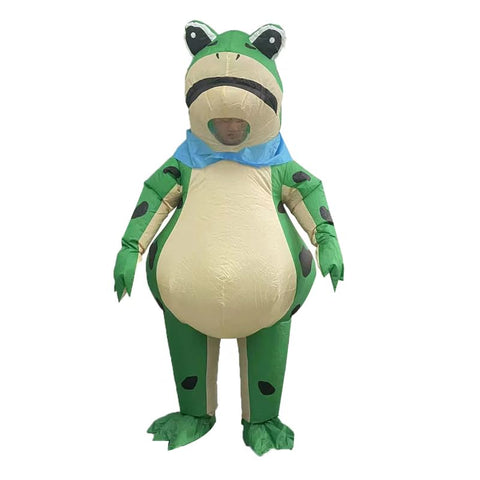 Inflatable Frog Costume Full Body Frog Blow Up Animal Suit Halloween Party Outfit