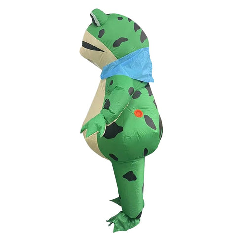 Inflatable Frog Costume Full Body Frog Blow Up Animal Suit Halloween Party Outfit
