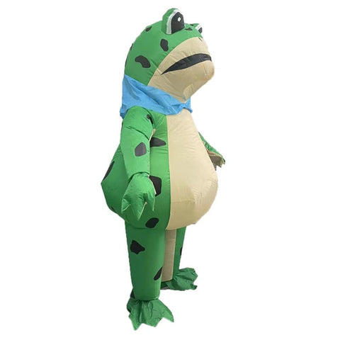 Inflatable Frog Costume Full Body Frog Blow Up Animal Suit Halloween Party Outfit