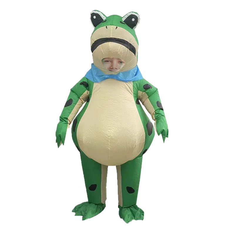 Inflatable Frog Costume Full Body Frog Blow Up Animal Suit Halloween Party Outfit