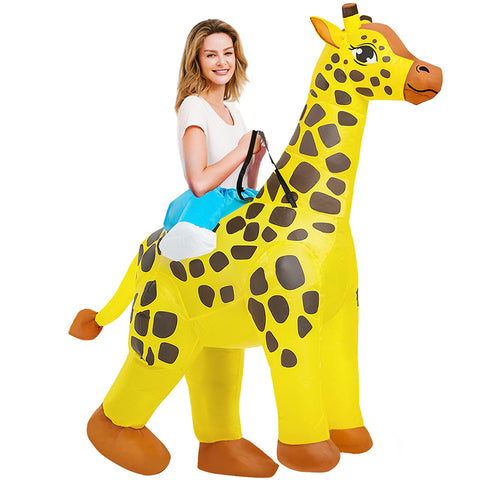 Giraffe Inflatable Costume Adult Blow Up Halloween Party Suit