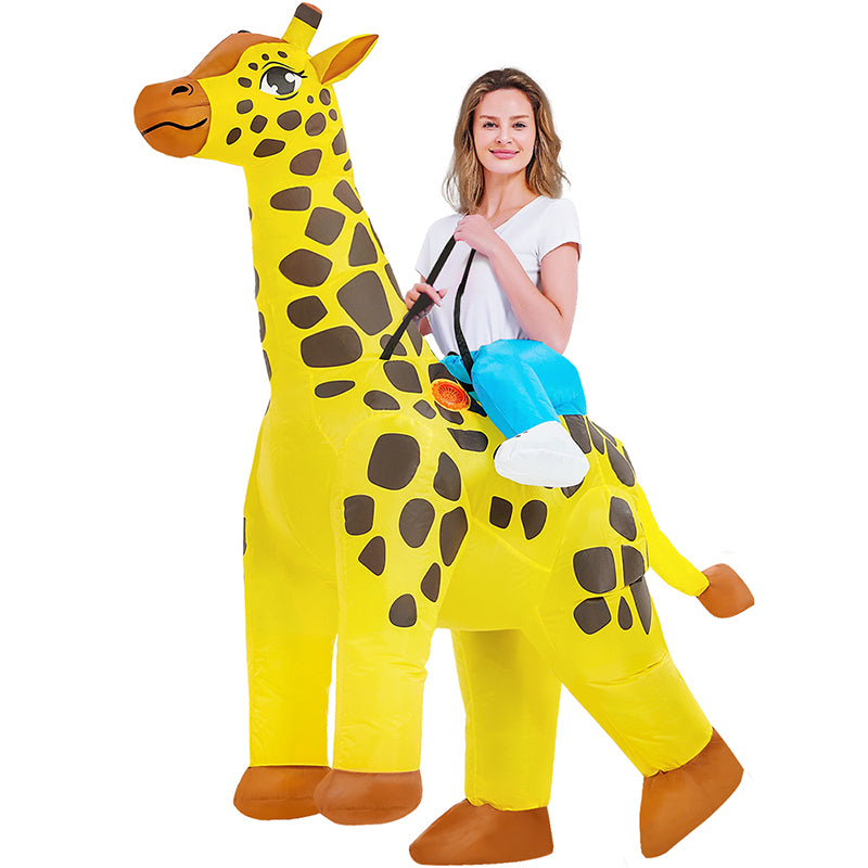 Giraffe Inflatable Costume Adult Blow Up Halloween Party Suit