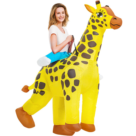 Giraffe Inflatable Costume Adult Blow Up Halloween Party Suit