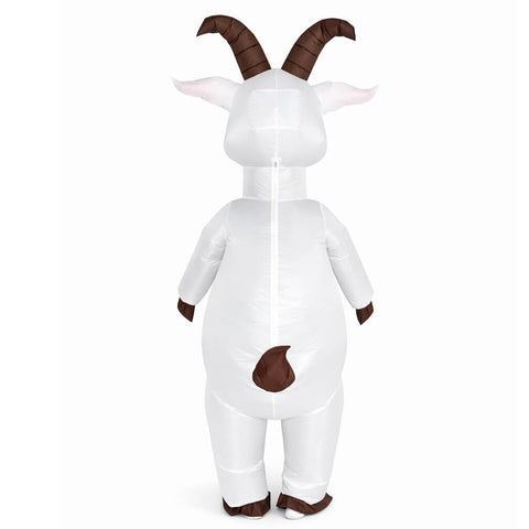 Inflatable Goat Costume Adult Blow Up White Sheep Halloween Cosplay Party Suit Tusary
